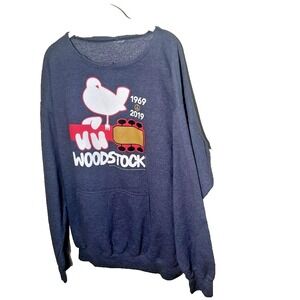 2019 Woodstock 50th Anniversary Double Sided Hoodie Sweatshirt sz XL READ